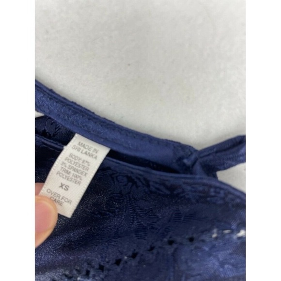 Vintage y2k Victoria’s Secret Babydoll Tank Sheer Size XS Blue Lingerie 2000's - Picture 6 of 9